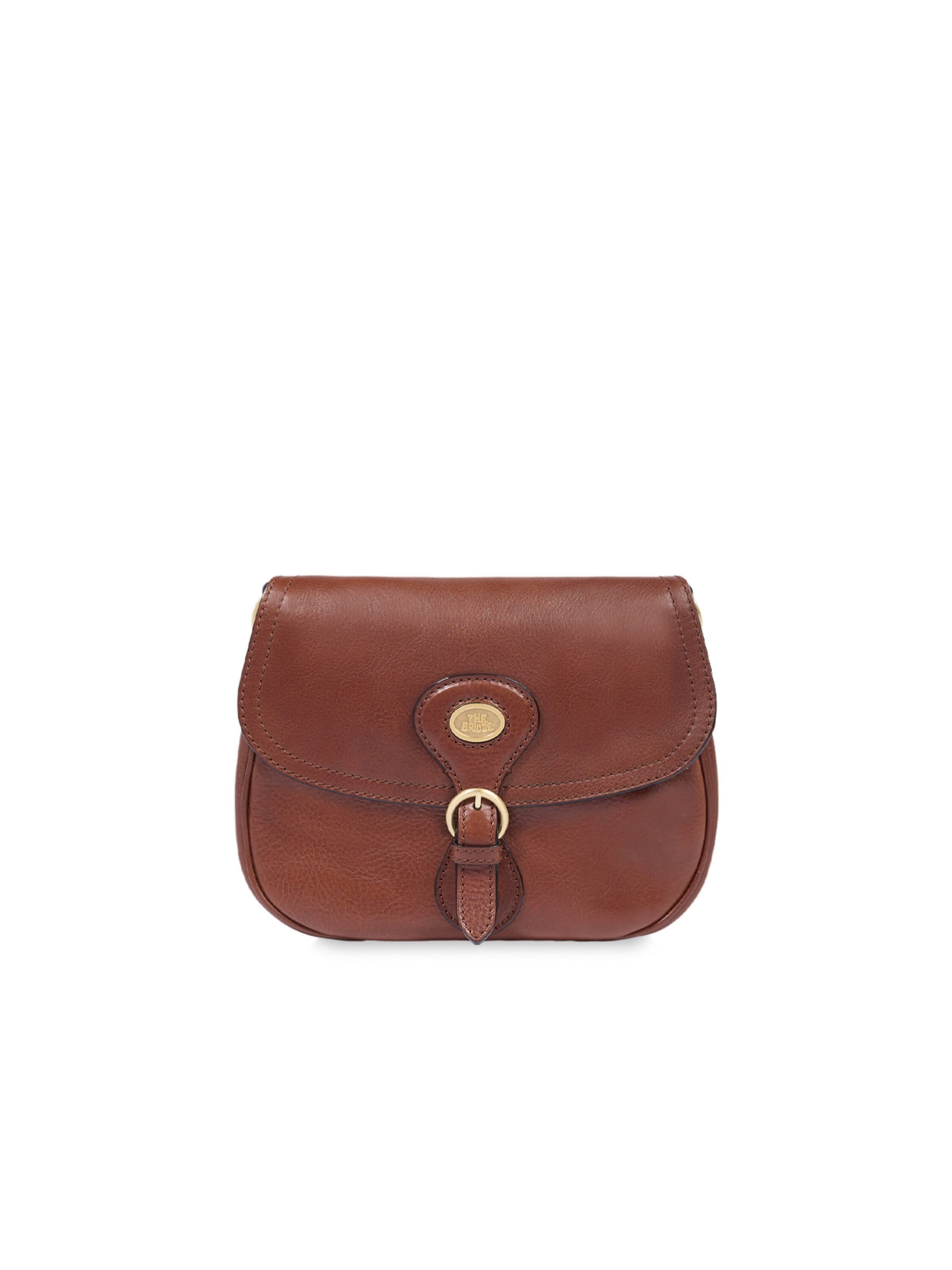 The Bridge Crossbody Bag in Brown: front