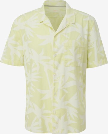 s.Oliver Button Up Shirt in Green: front