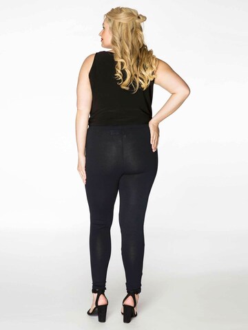 YOEK Skinny Leggings 'DOLCE' in Blauw