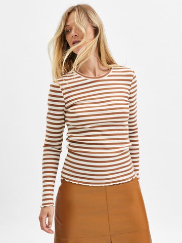 T-shirt 'Anna' SELECTED FEMME en orange