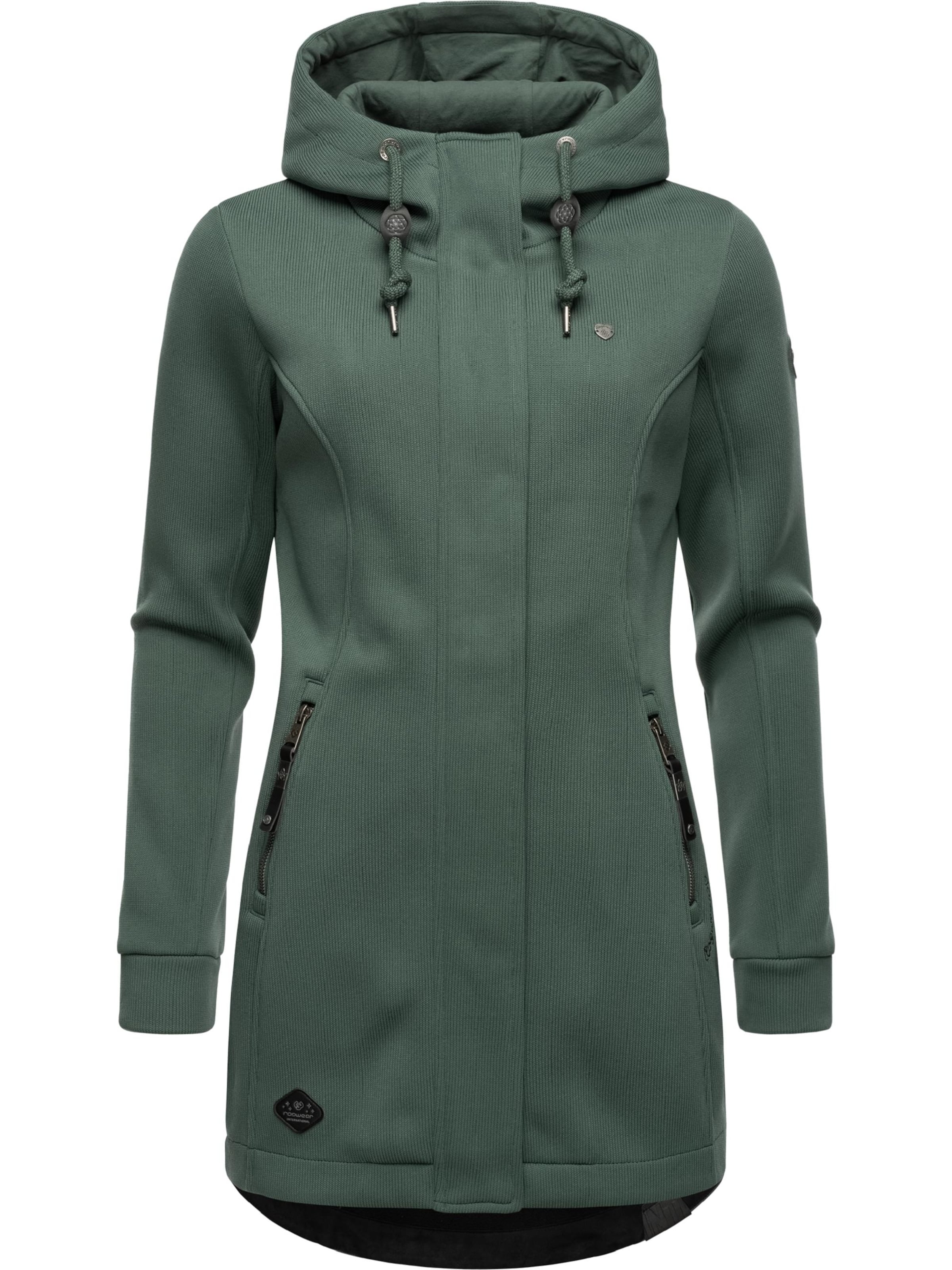 Ragwear Zip-Up Hoodie 'Letti' in Green: front