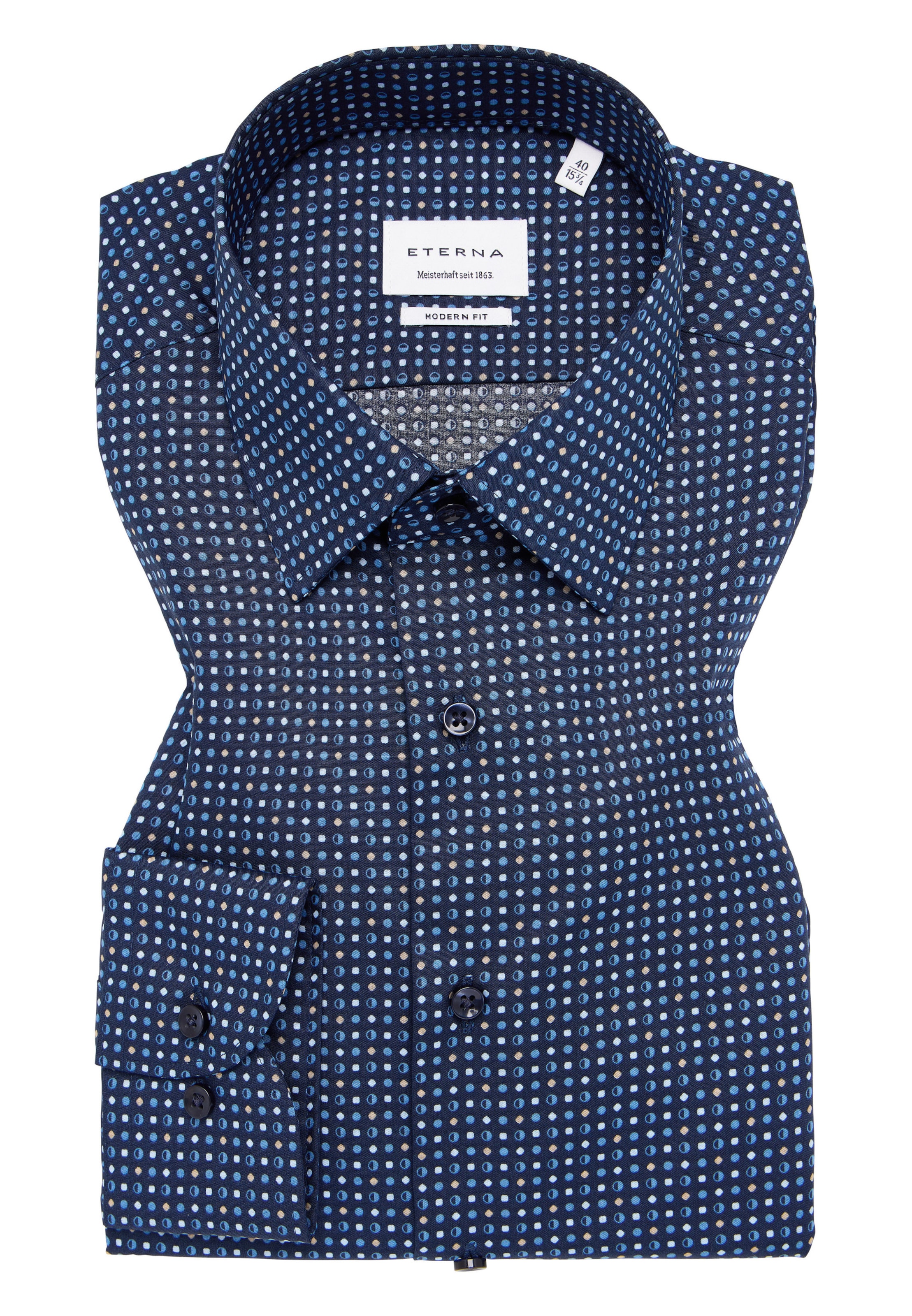 ETERNA Regular Fit Hemd in Blau