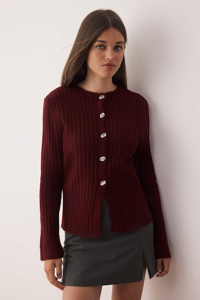 Trendyol Strickjacke in XS in burgunder, Produktansicht