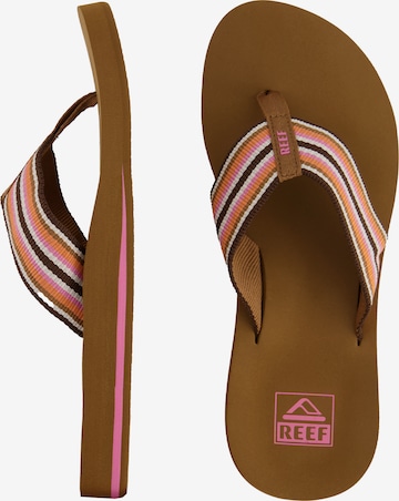 REEF T-Bar Sandals 'Spring Woven' in Brown