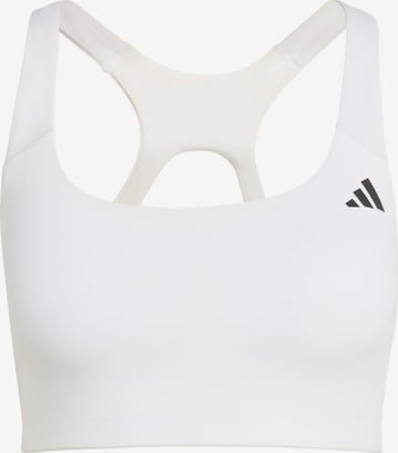 ADIDAS PERFORMANCE Bustier Sport-BH 'Optime' in Weiß: Vorderseite