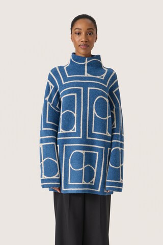 Pull-over 'Edaya' SOAKED IN LUXURY en bleu : devant
