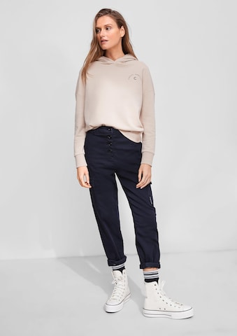 COMMA Tapered Cargobroek in Blauw