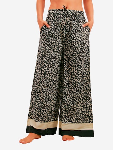JOOP! Wide leg Trousers 'Animal' in Black: front