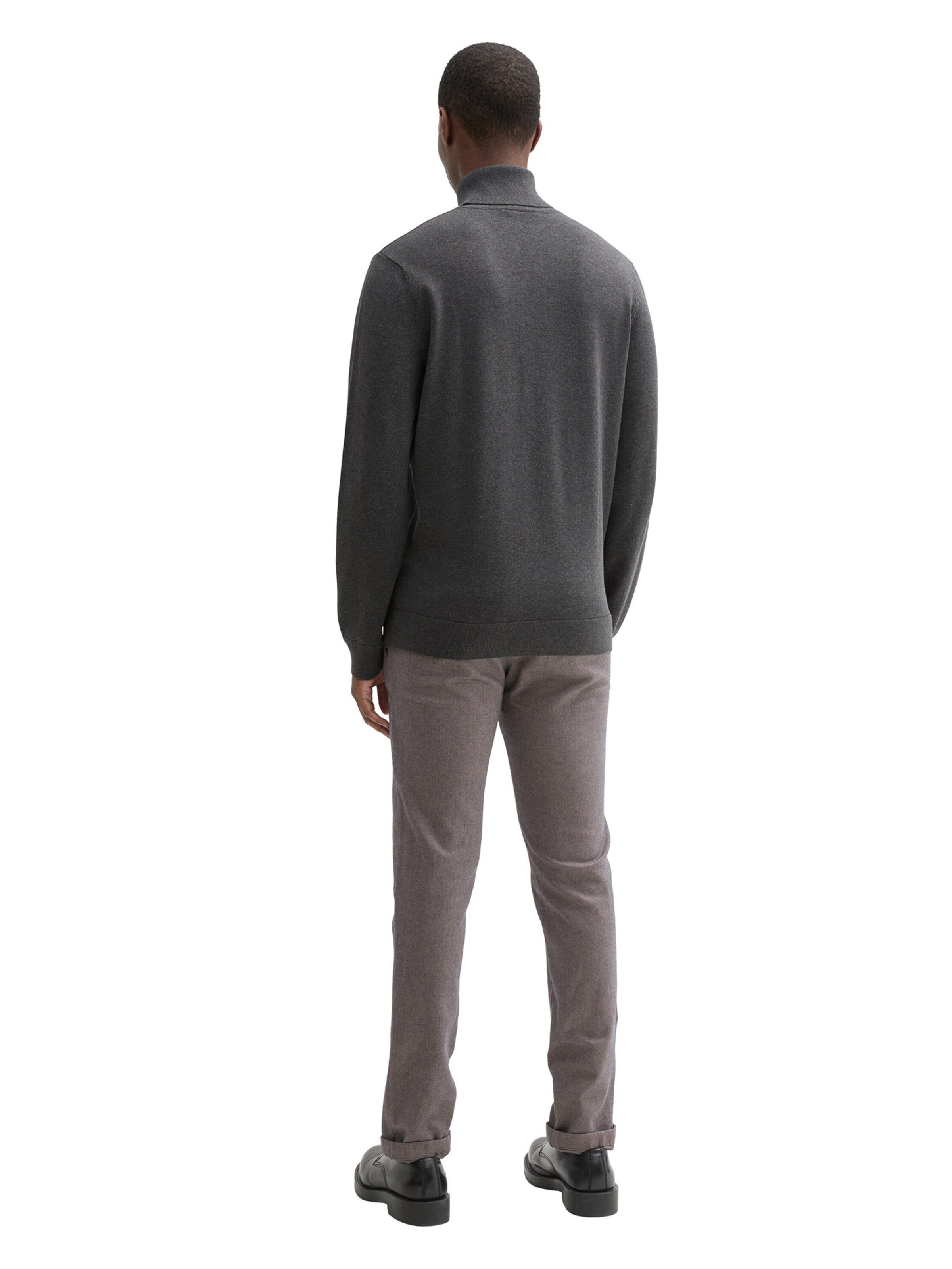 TOM TAILOR Úzky strih Chino nohavice 'Travis' - Sivá