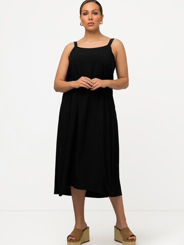 Ulla Popken Summer Dress in Black: front