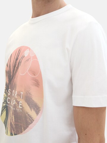 TOM TAILOR T-Shirt in Weiß