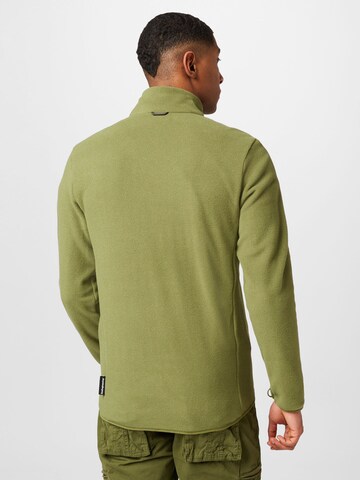 JACK WOLFSKIN Athletic Fleece Jacket in Green