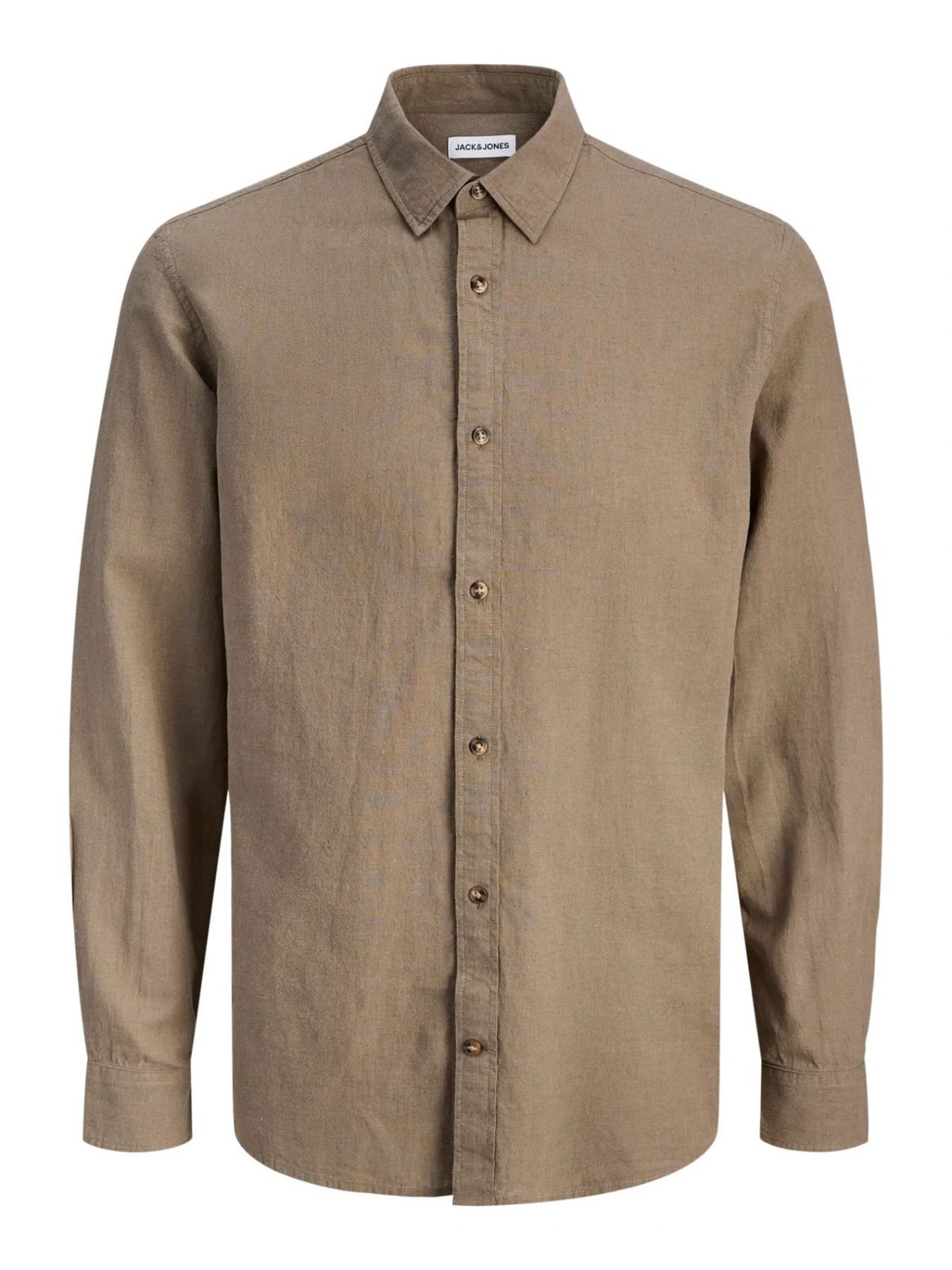 Coupe regular Chemise Jacks & Jones en marron : devant