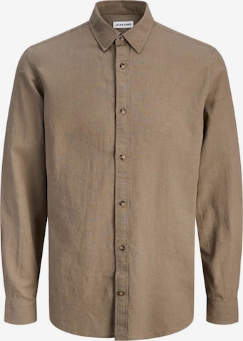 Coupe regular Chemise Jacks & Jones en marron : devant