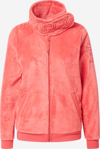 Soccx Fleece jas in Rood: voorkant
