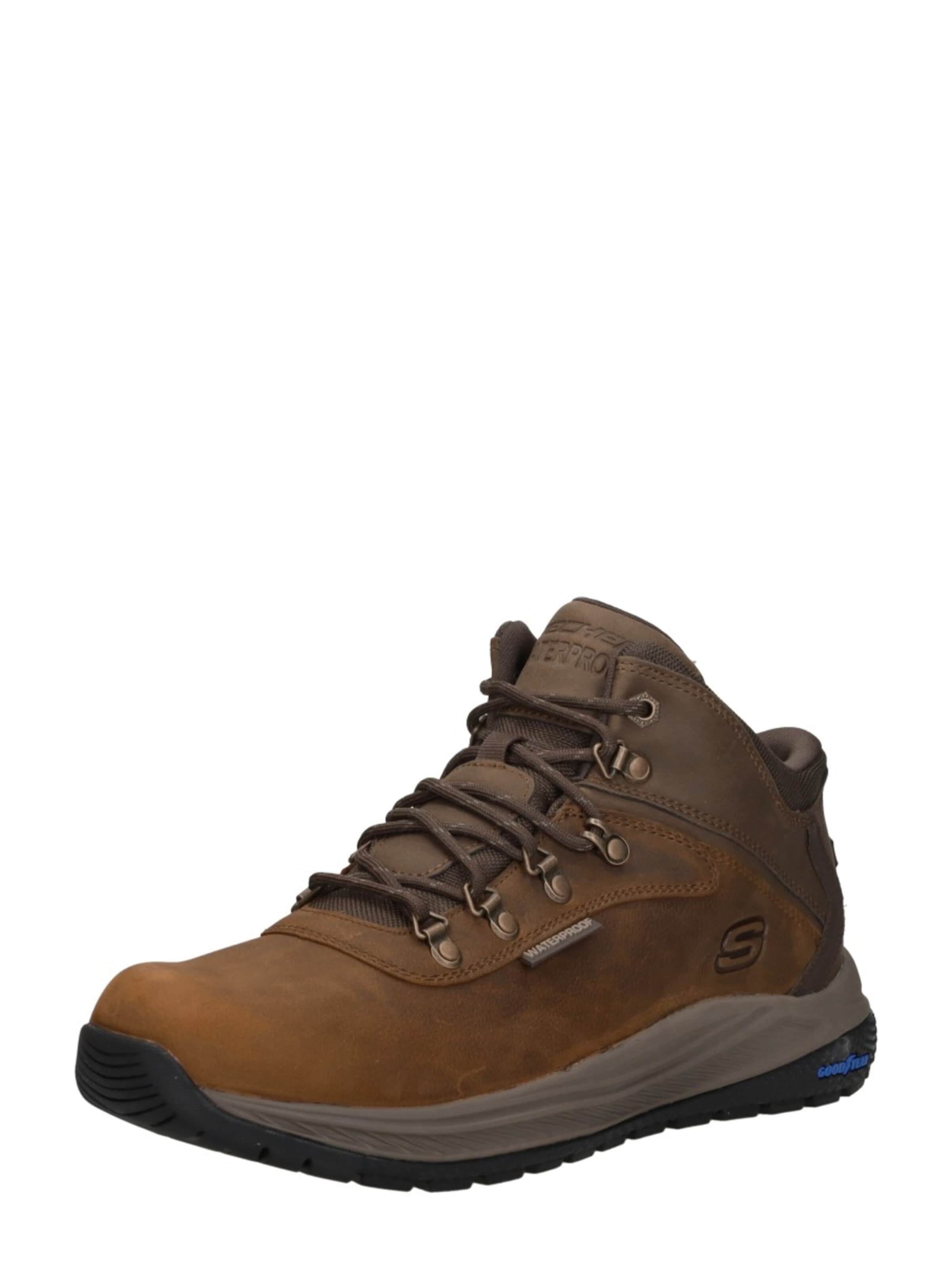 Bottes à lacets 'Slip-Ins Waterproof Relaxed Fit' SKECHERS en marron