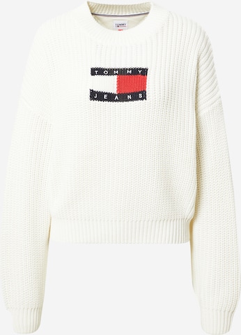 Tommy Jeans Pullover in Weiß: predná strana