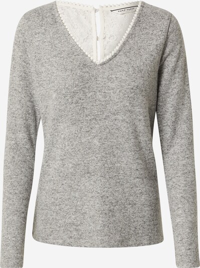 NAF NAF Shirt 'LAURE' in graumeliert / weiß, Produktansicht