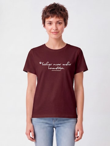 T-shirt 'Früher war mehr Lametta' Watapparel en rouge : devant