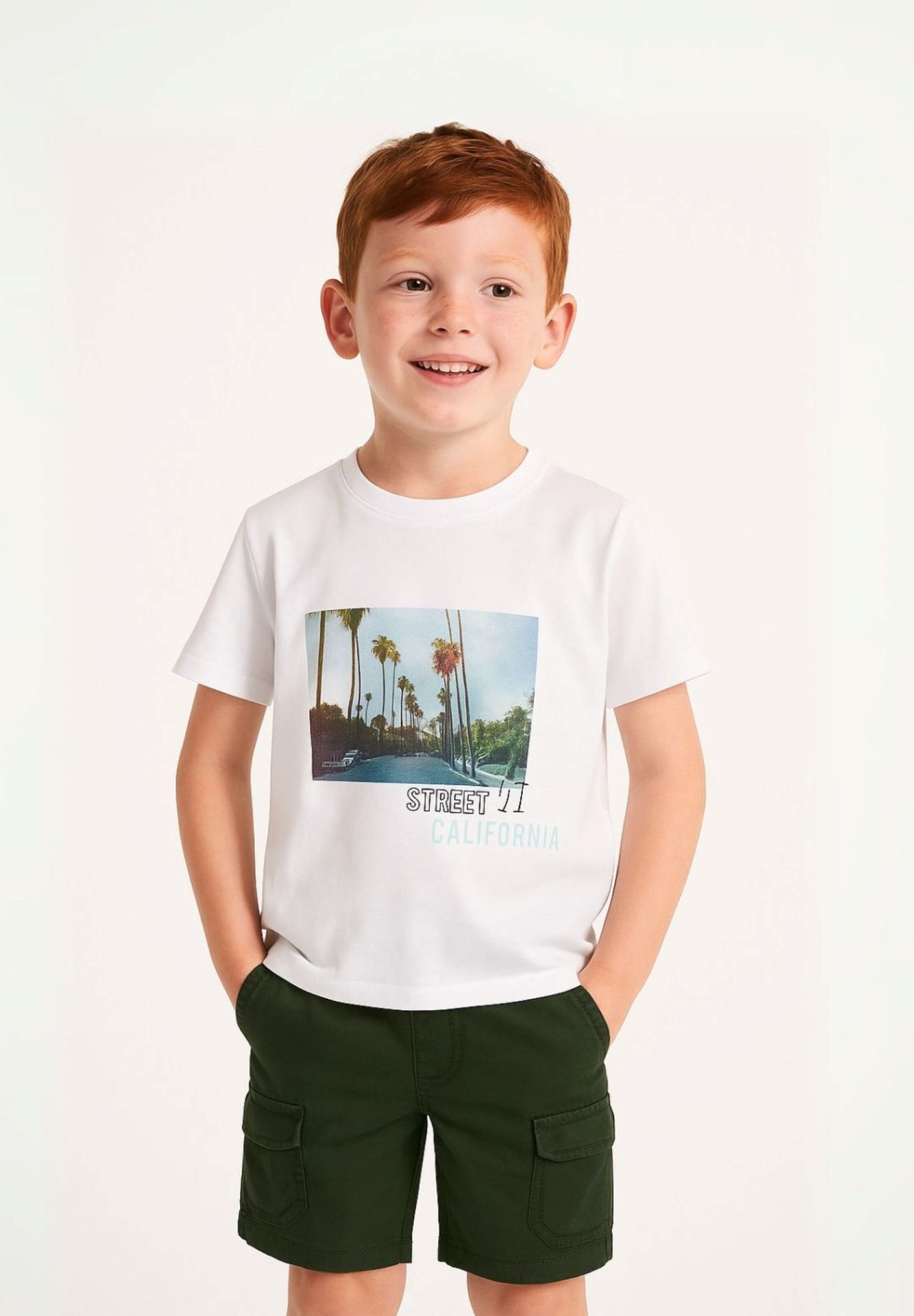 MINOTI Regular Housut värissä vihreä: etupuoli