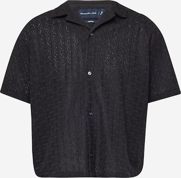 Abercrombie & Fitch Классический крой Рубашка в Черный: спереди