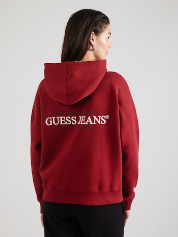 GUESS JEANS Свитшот 'AMERICAN TRAD' в Красный: спереди