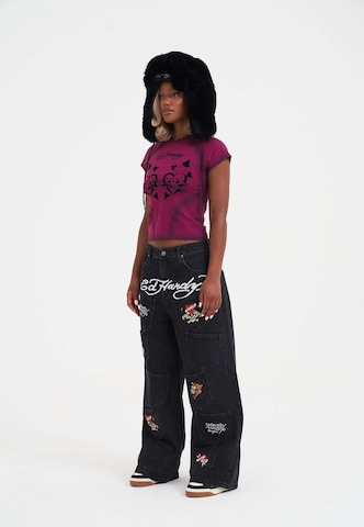 Ed Hardy Loosefit Jeans i svart