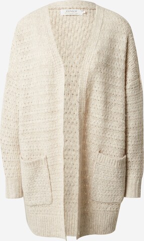 ONLY Knit Cardigan 'NEW CHUNKY' in Beige: front