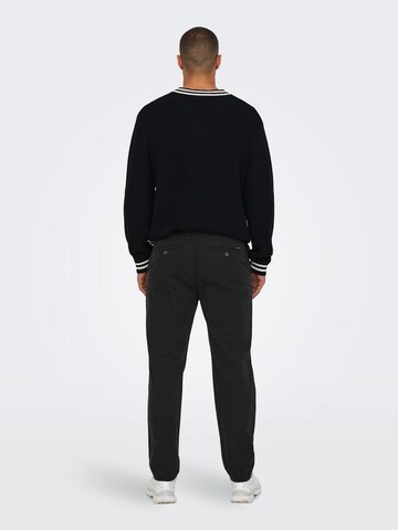 Only & Sons Tapered Chino 'ONSLOU' in Zwart