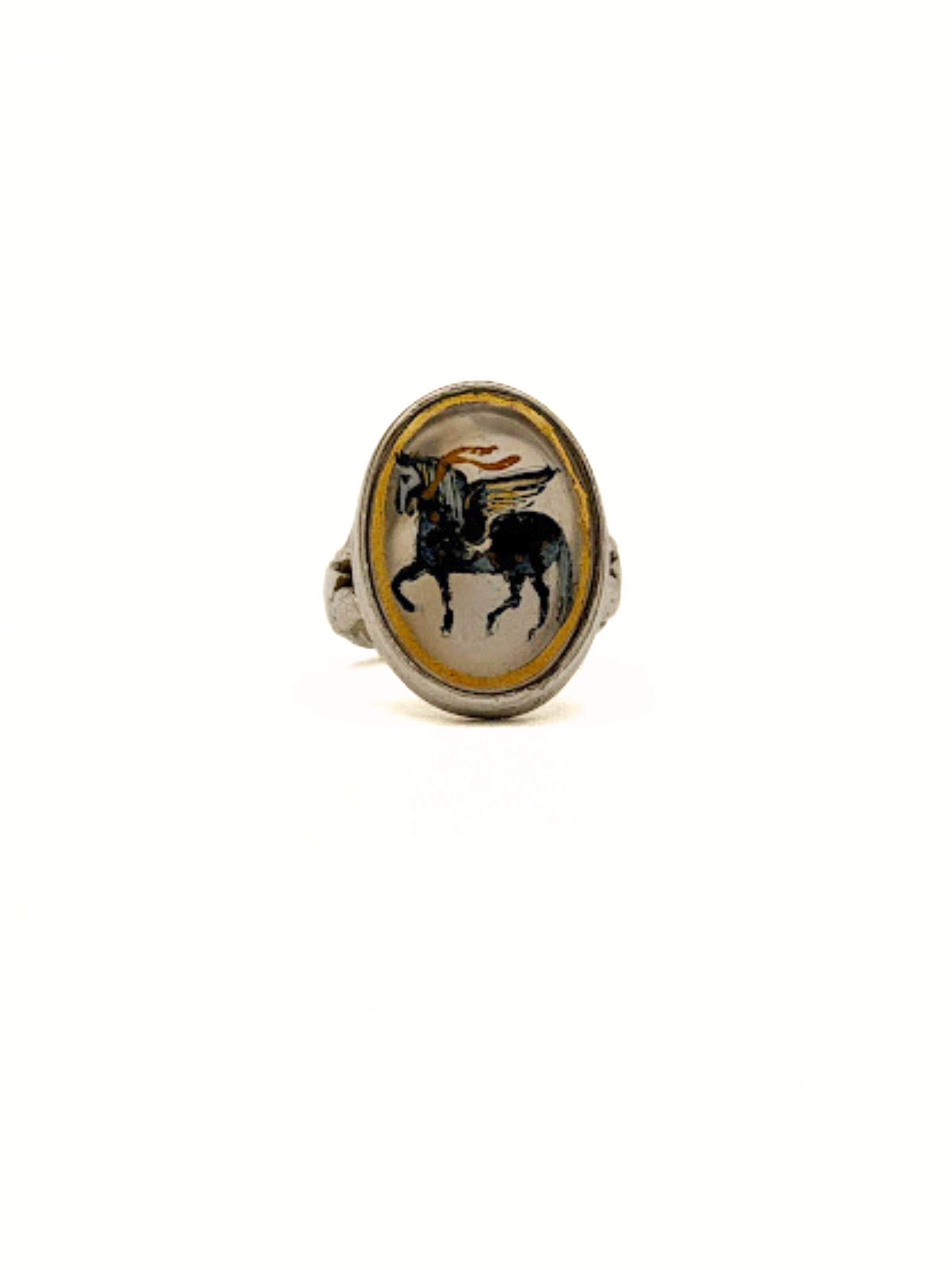 Anello 'PARIDAR' di AFROZAN in oro: frontale
