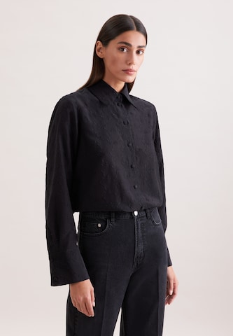 SEIDENSTICKER Blouse in Zwart: voorkant