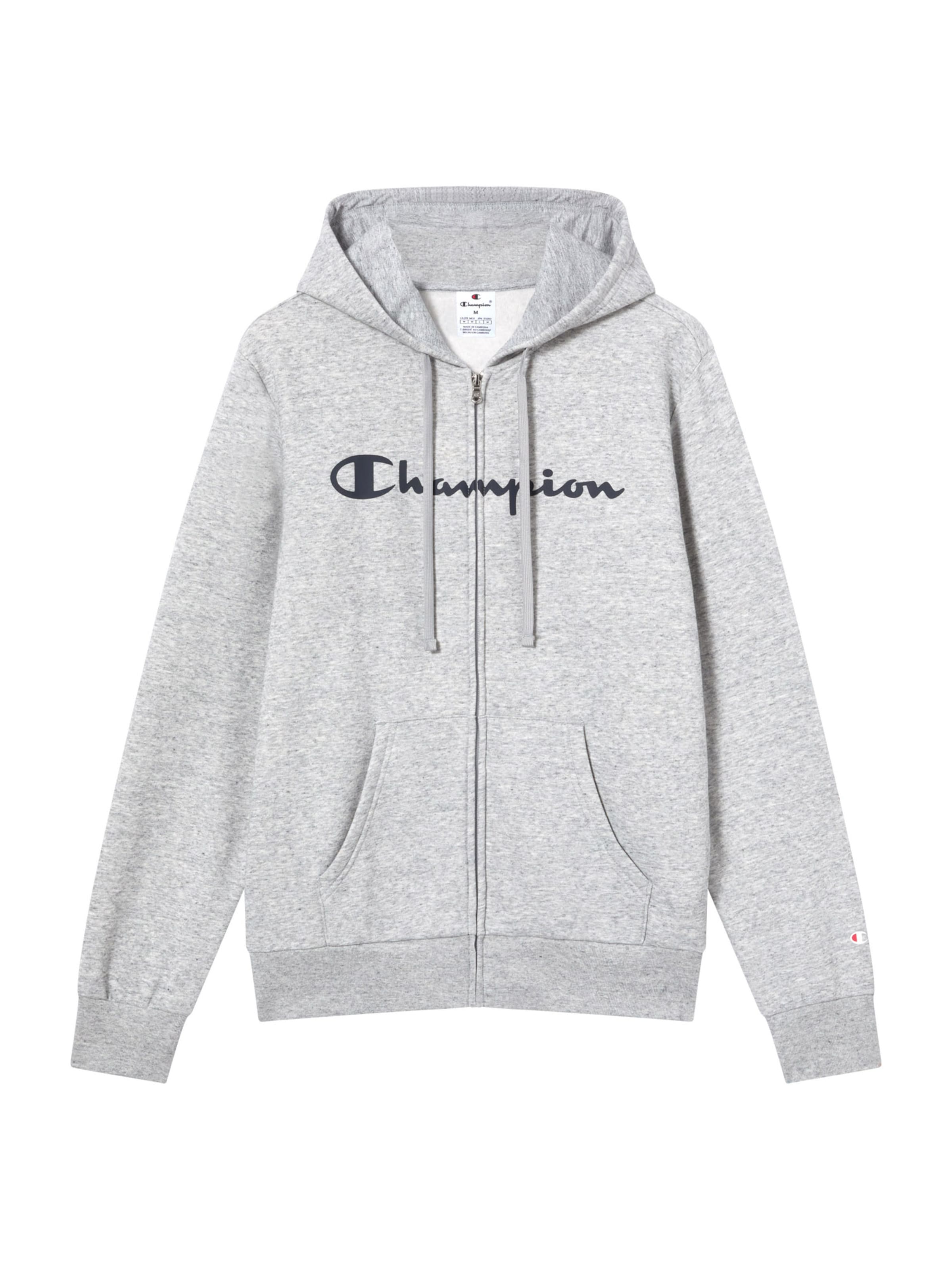 Champion Authentic Athletic Apparel Sweat jacket in Grey / Black, Item view