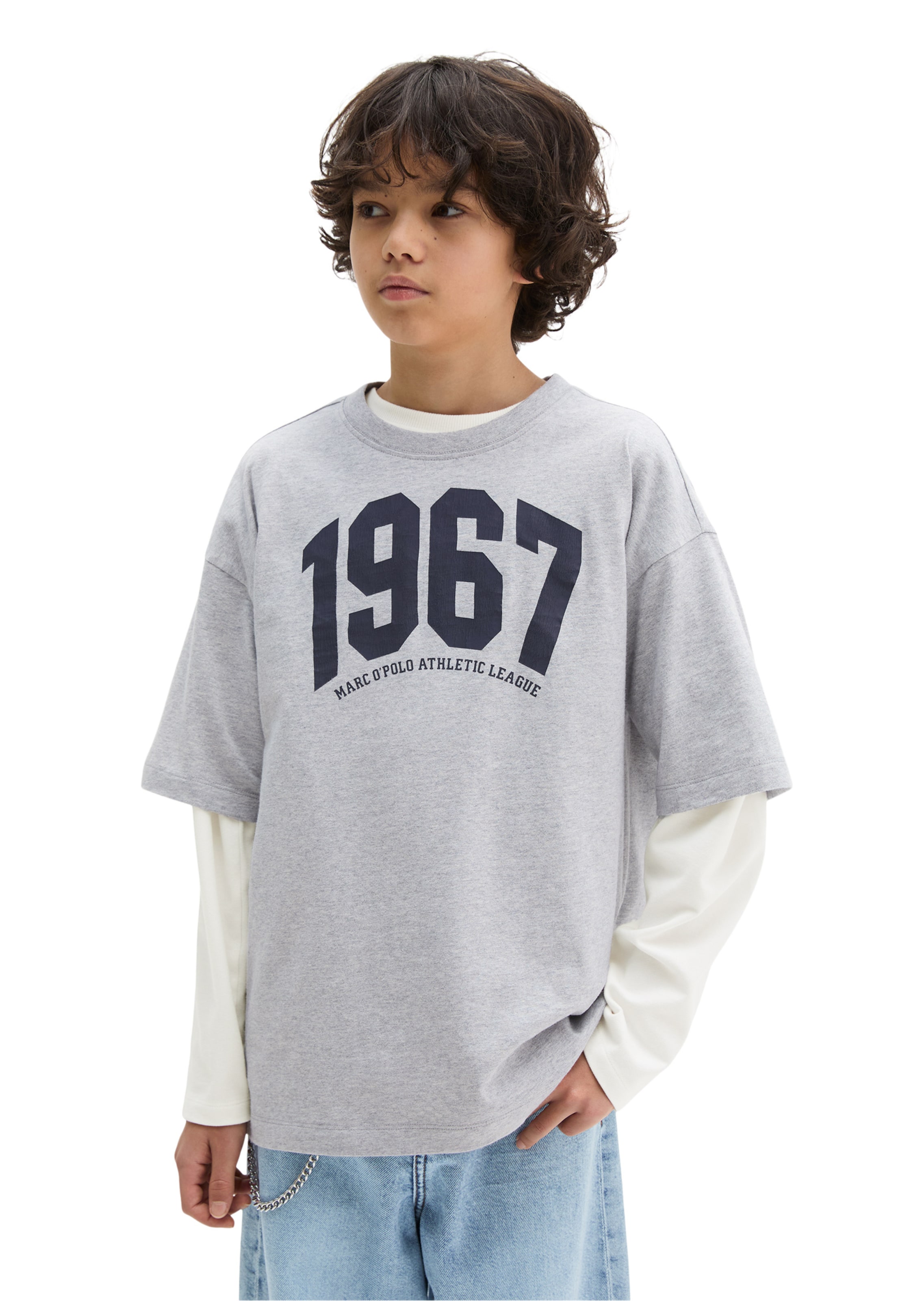 Marc O'Polo Shirt in Grey: front