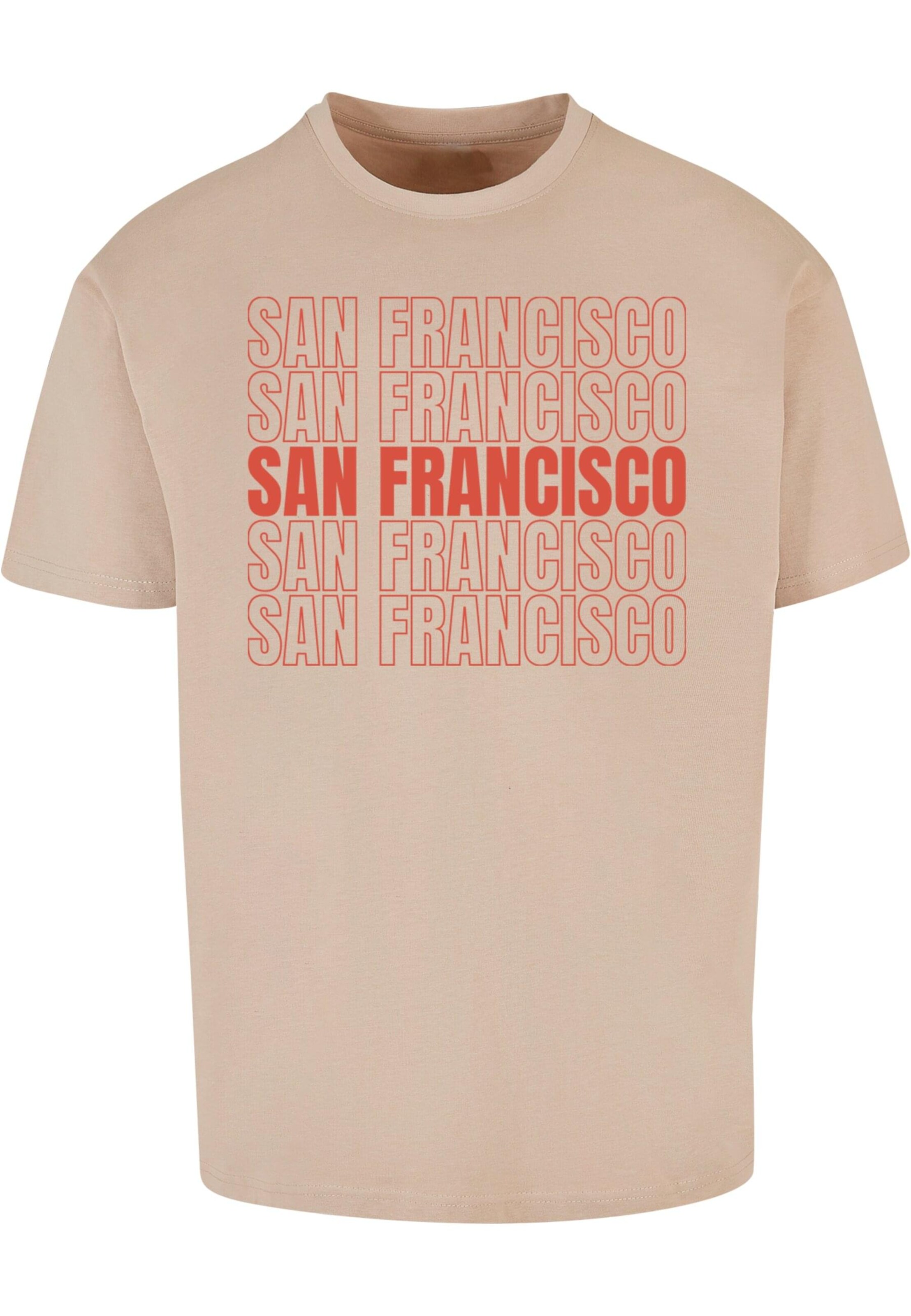 Merchcode Shirt 'San Francisco' in Beige: voorkant
