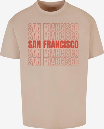 Merchcode Shirt 'San Francisco' in Beige: voorkant