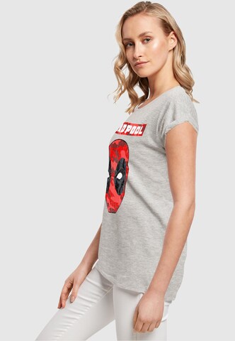 ABSOLUTE CULT Shirt 'Deadpool - Camo Head' in Grey