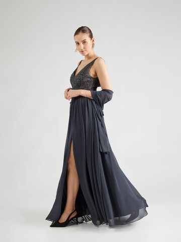 mascara Evening Dress in Grey