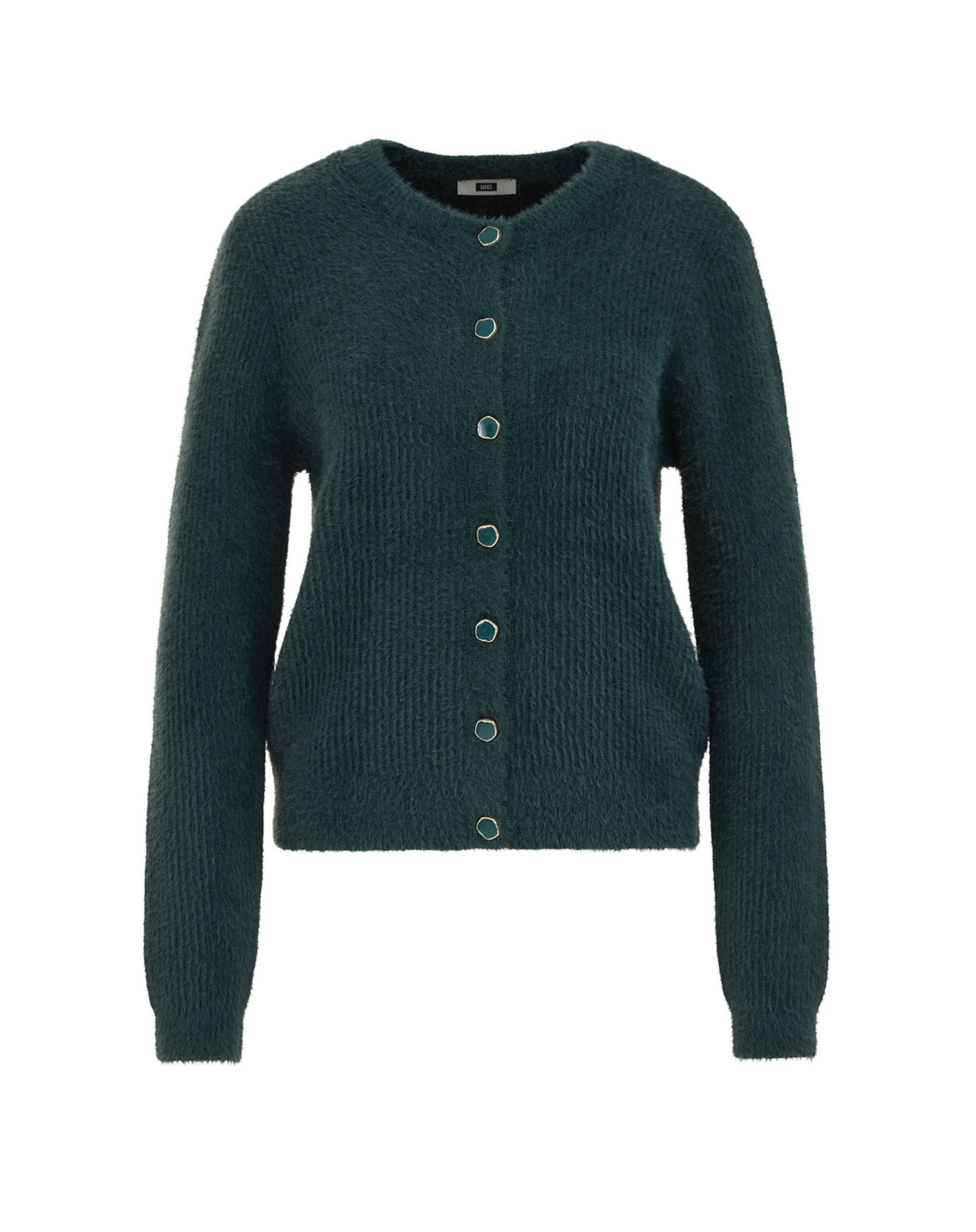 WE Fashion Gebreid vest in Groen: voorkant