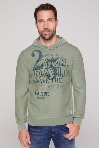 CAMP DAVID Sweater 'Brave The Element II' in Green: front