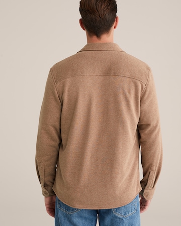 WE Fashion Regular Fit Hemd in Braun