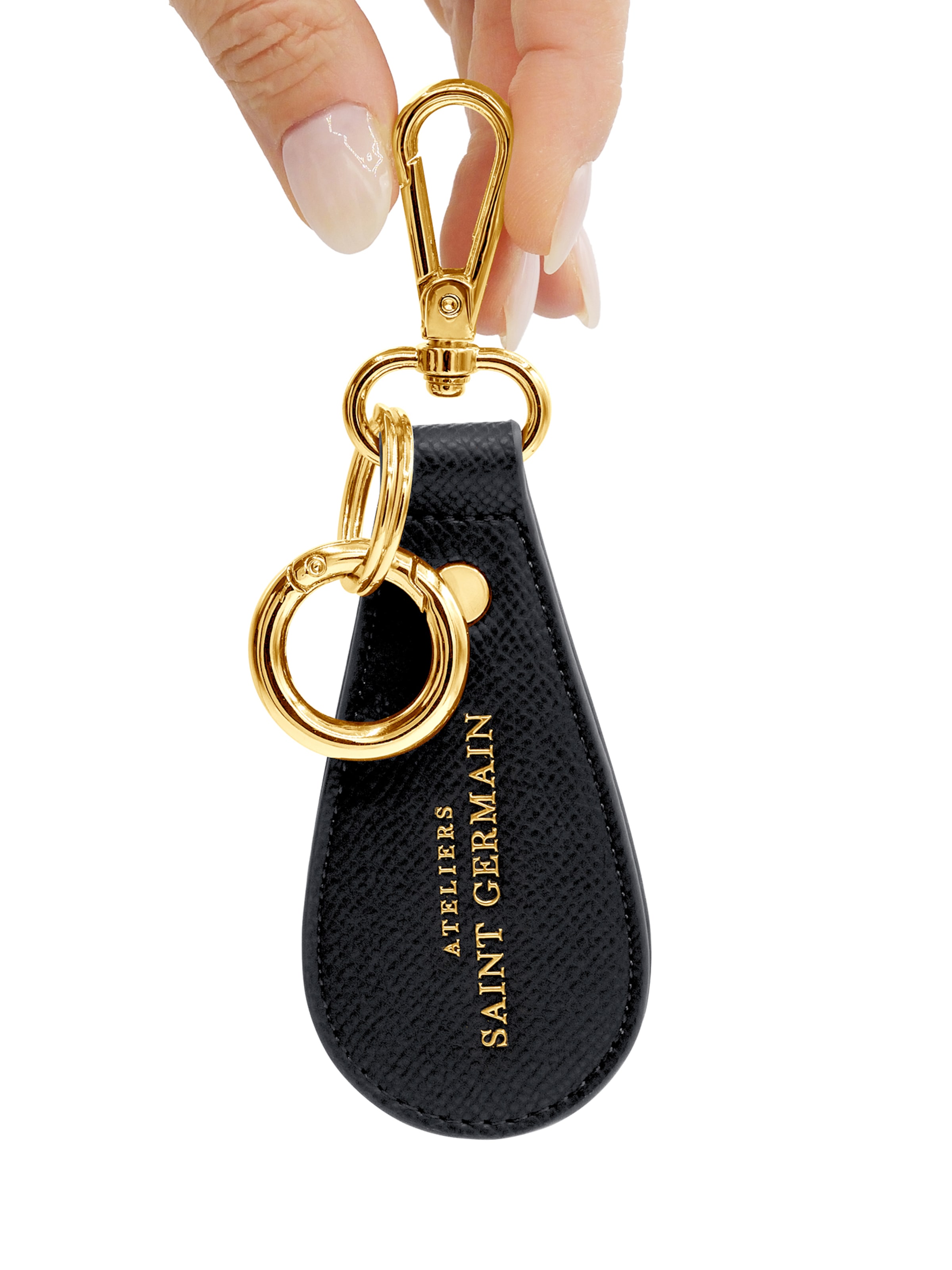 Ateliers Saint Germain - Llavero 'Dream Paris' en negro: frente