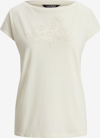 T-shirt Lauren Ralph Lauren en beige : devant