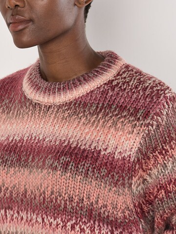 Apricot Chunky Knit Tonal Stripe Jumper ' ' in Rot
