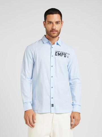 CAMP DAVID Regular fit Button Up Shirt 'Cruise North' in Blue: front
