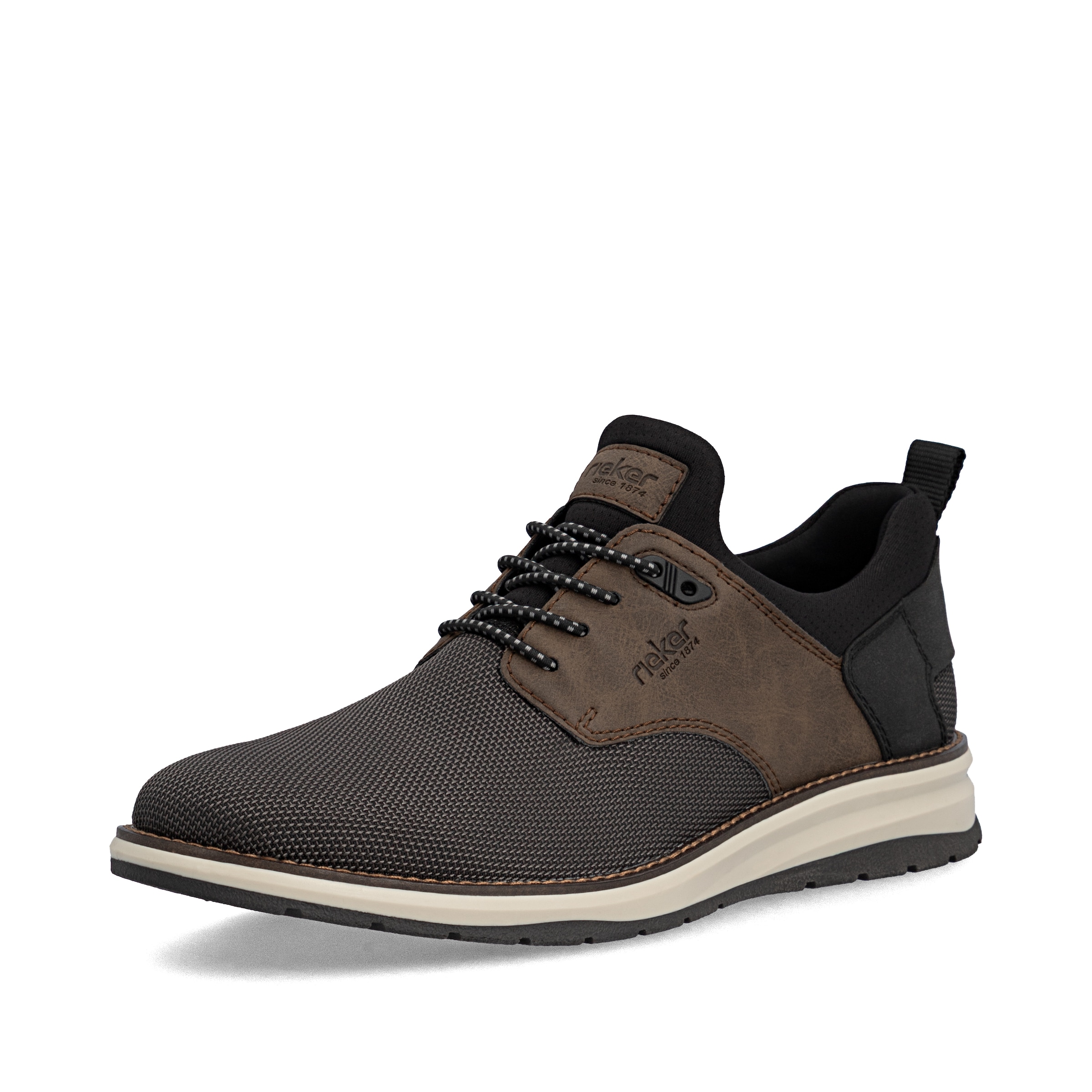 Chaussure de sport à lacets Rieker en marron : devant