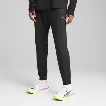PUMA Tapered Workout Pants 'Cloudspun' in Black: front