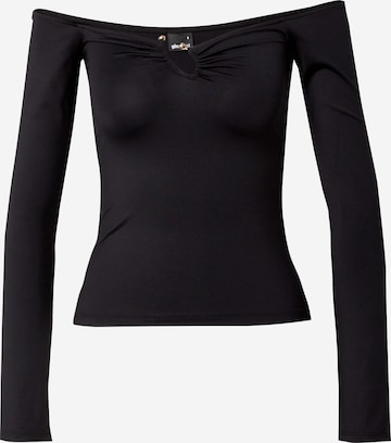 melns Gina Tricot T-Krekls: no priekšpuses