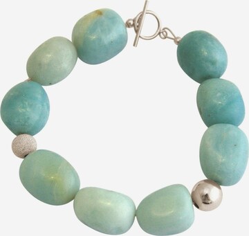 Gemshine Armband 'Amazonite' in Zilver: voorkant