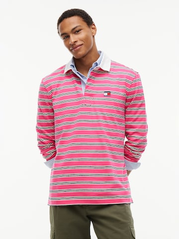 Tommy Jeans Poloshirt in Pink: Vorderseite