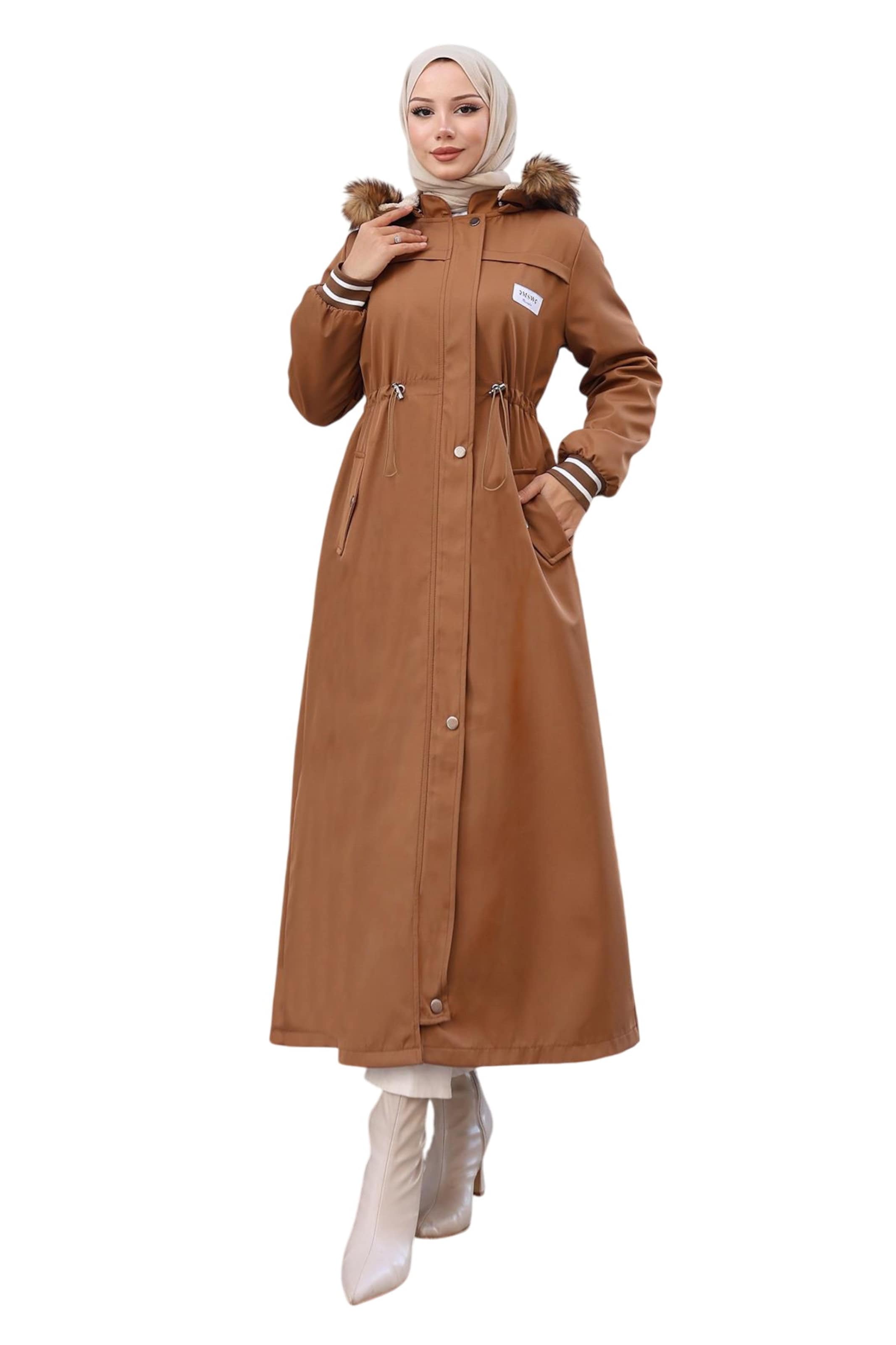 MODAMIHRAM Winter Parka in Brown: front